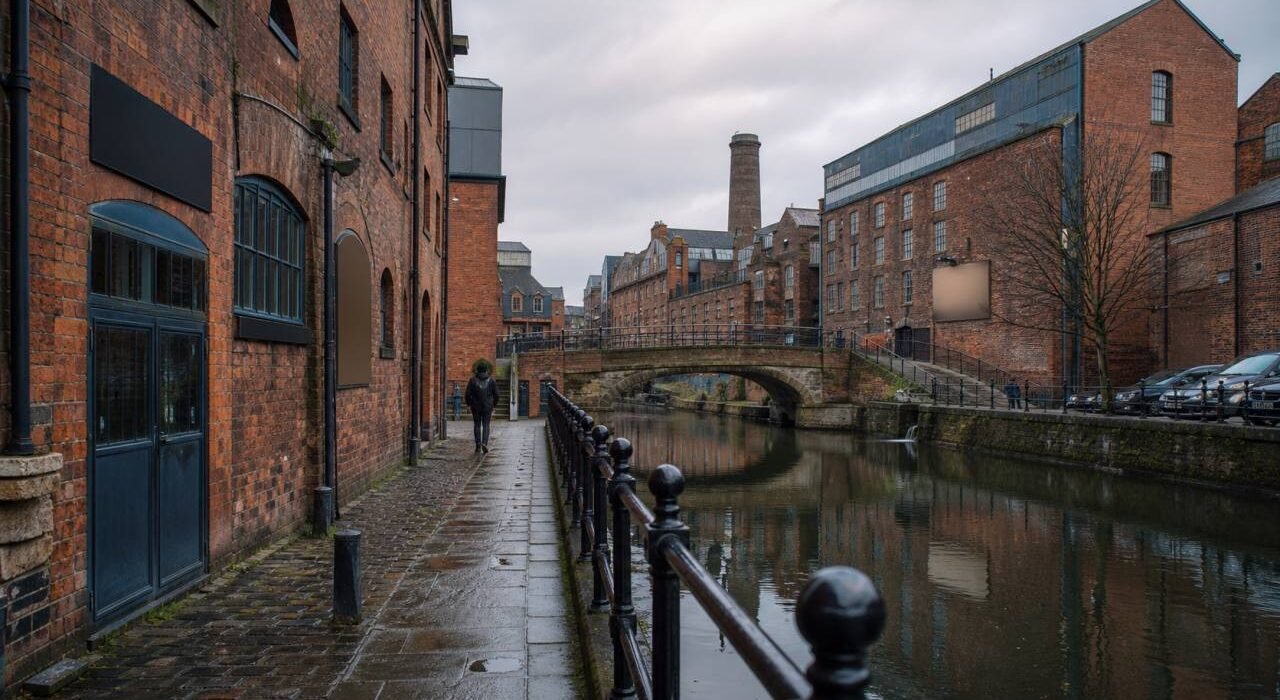 Brick and water at the Kelham Island industrial quarter.